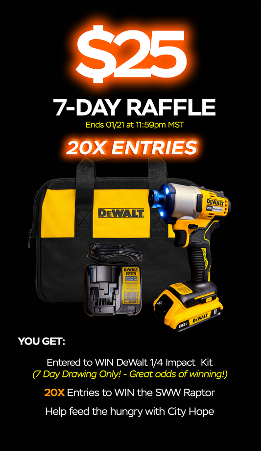 $25 Raffle Dewalt (1/4 Impact)